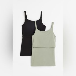 H&M MAMA 2-pack Nursing Tank Tops